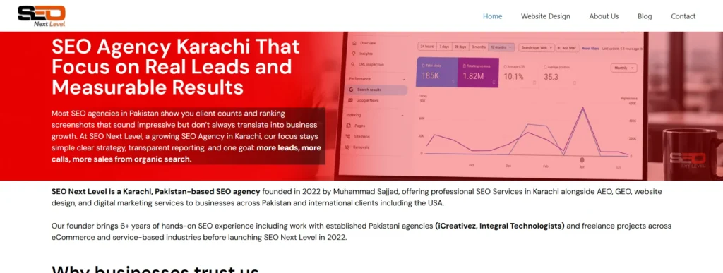 SEO Next Level is a Karachi-based agency