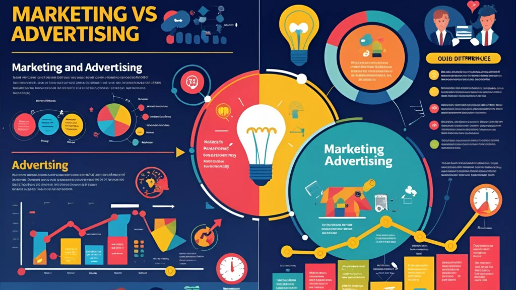 difference between marketing and advertising