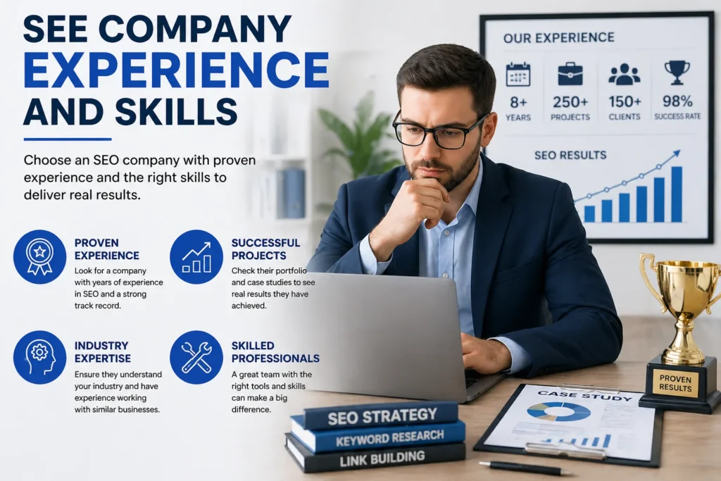 See company experience and skills